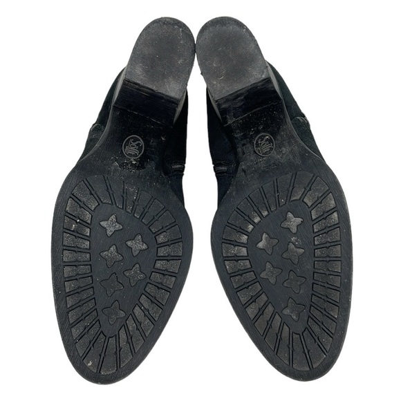 Sofft Boots Women's 10 Black Leather Ankle Booties Zip Round Toe - Picture 11 of 16